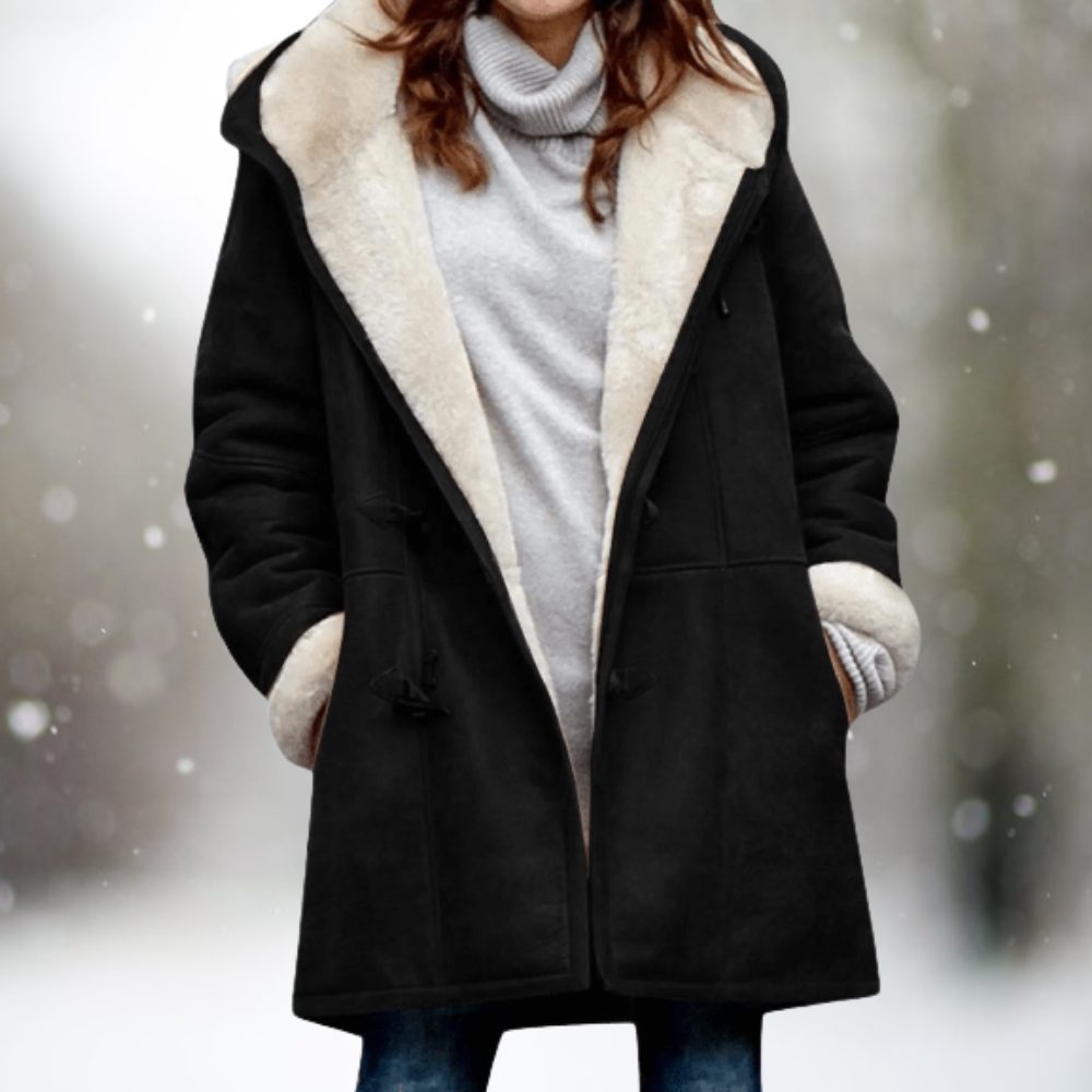 Oversized parka met sherpafoering en houtje-touwtjesknopen voor dames