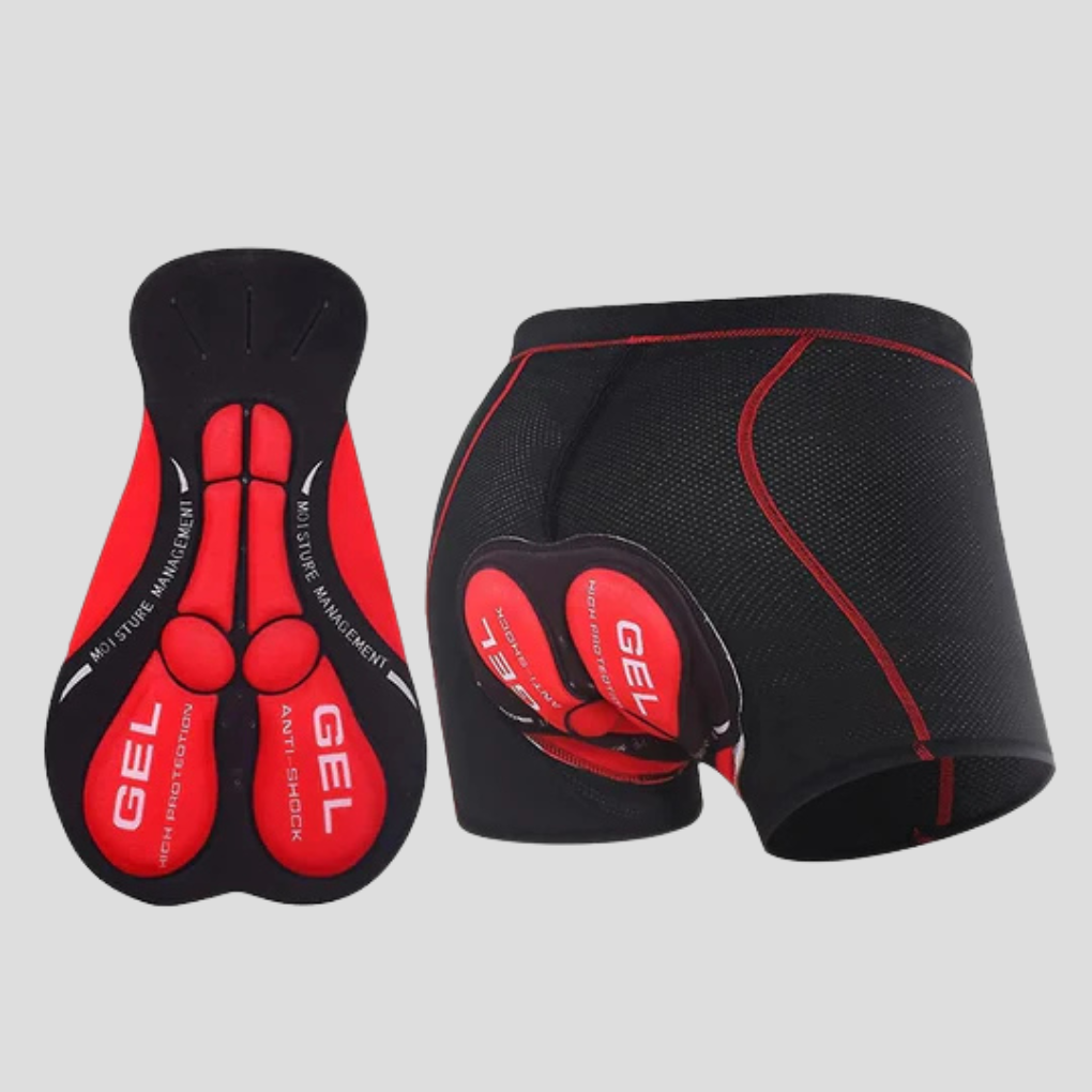 Gewatteerde fietsbroek met gelkussen en ademend mesh voor wielrennen en fietsen
