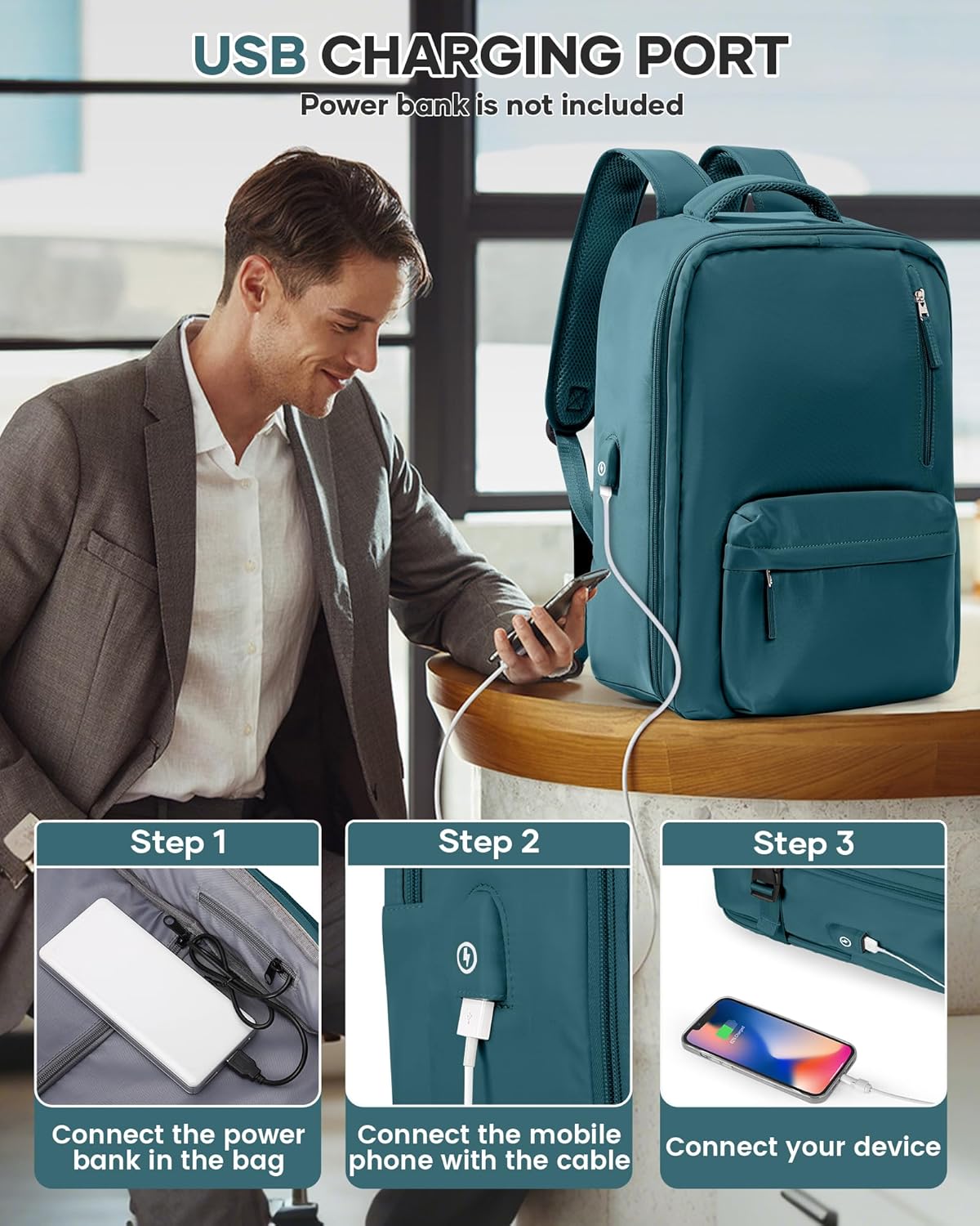 Laptoptas met Meerdere Vakken en Verstelbare Riem