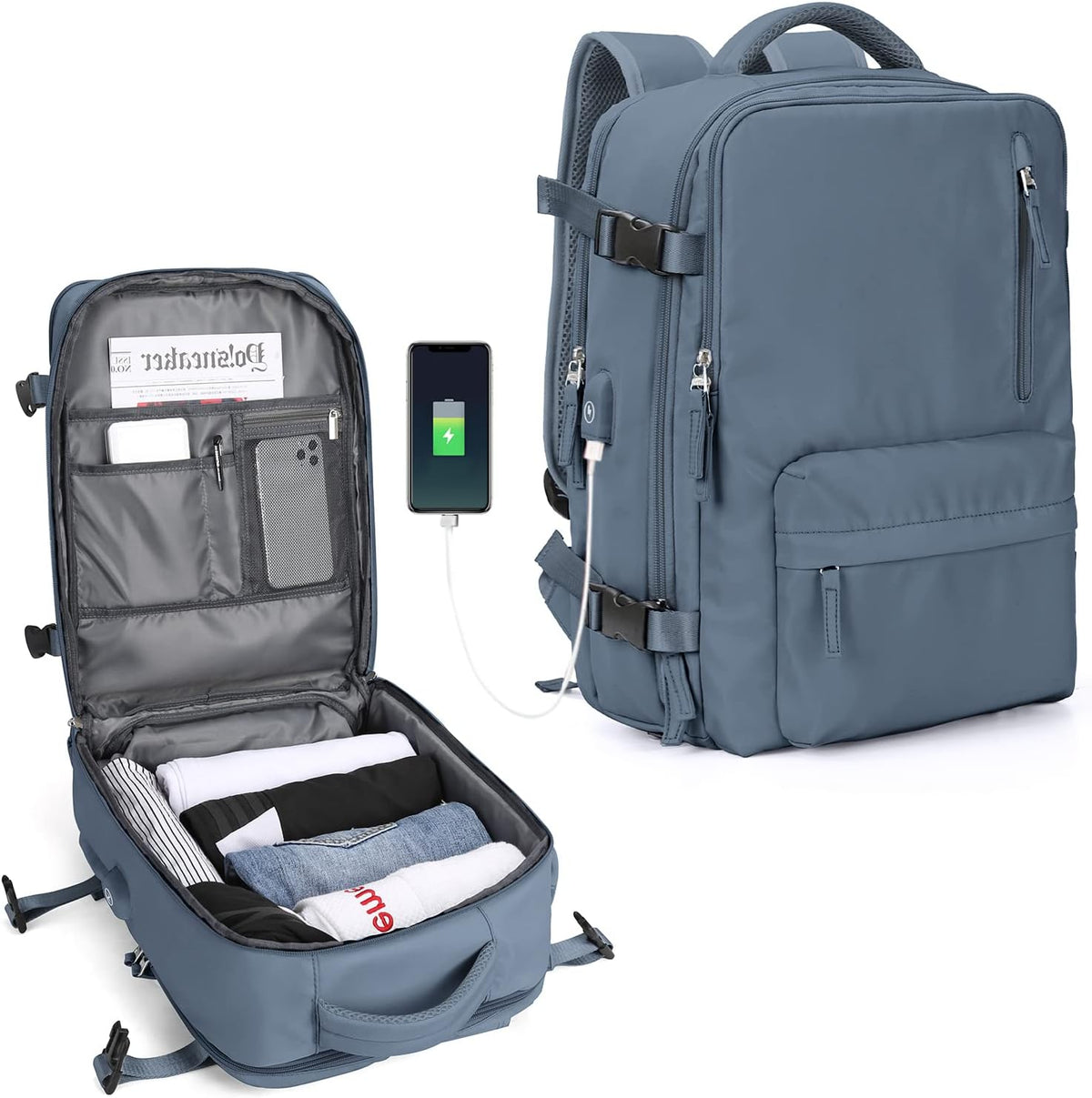Laptoptas met Meerdere Vakken en Verstelbare Riem