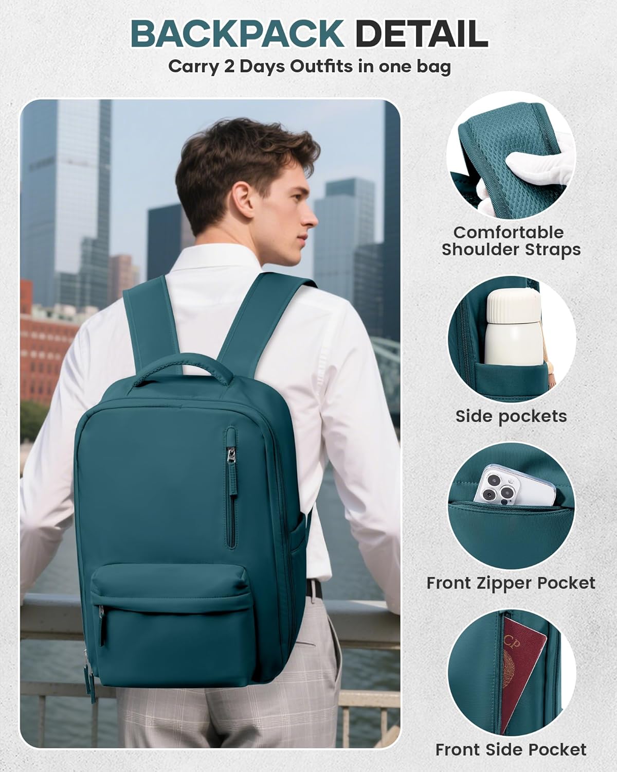 Laptoptas met Meerdere Vakken en Verstelbare Riem