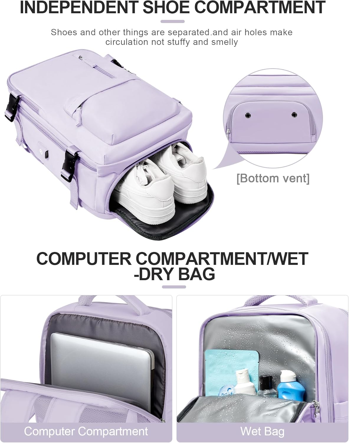 Laptoptas met Meerdere Vakken en Verstelbare Riem