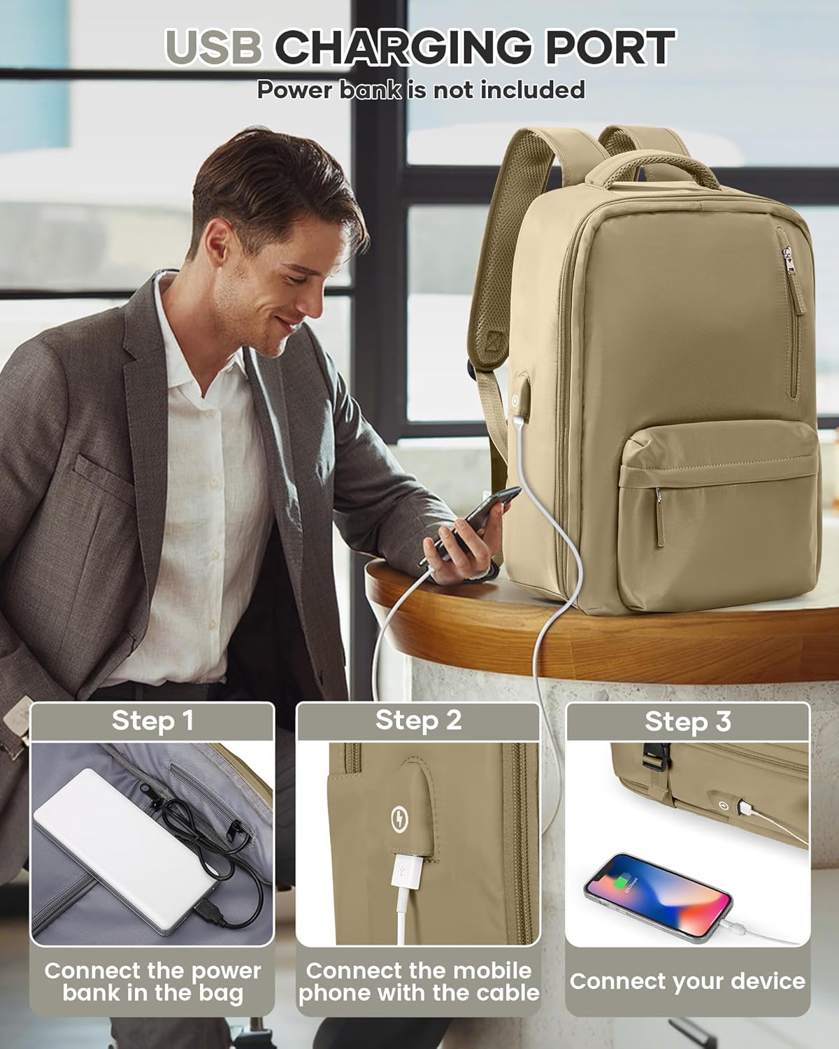 Laptoptas met Meerdere Vakken en Verstelbare Riem