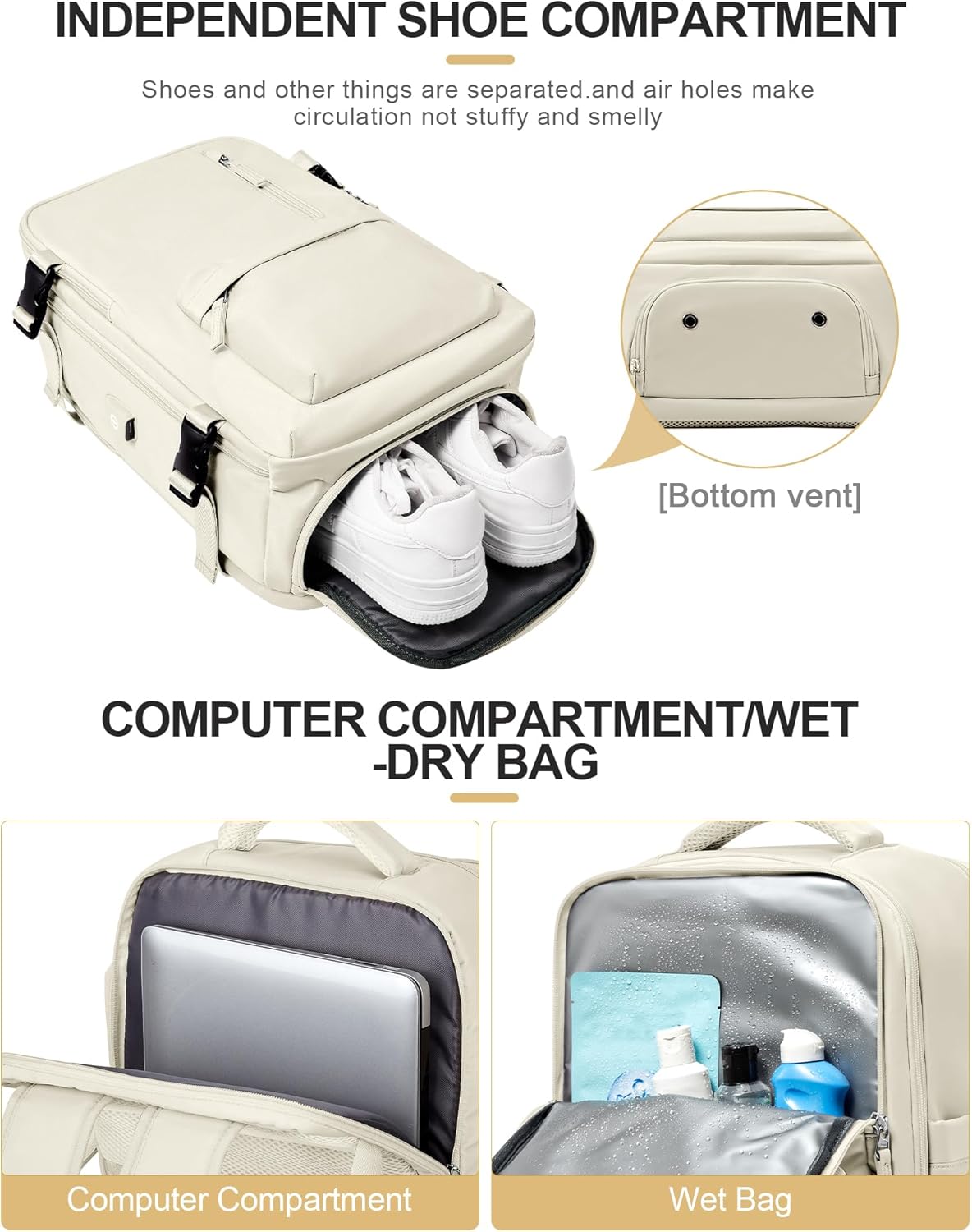 Laptoptas met Meerdere Vakken en Verstelbare Riem