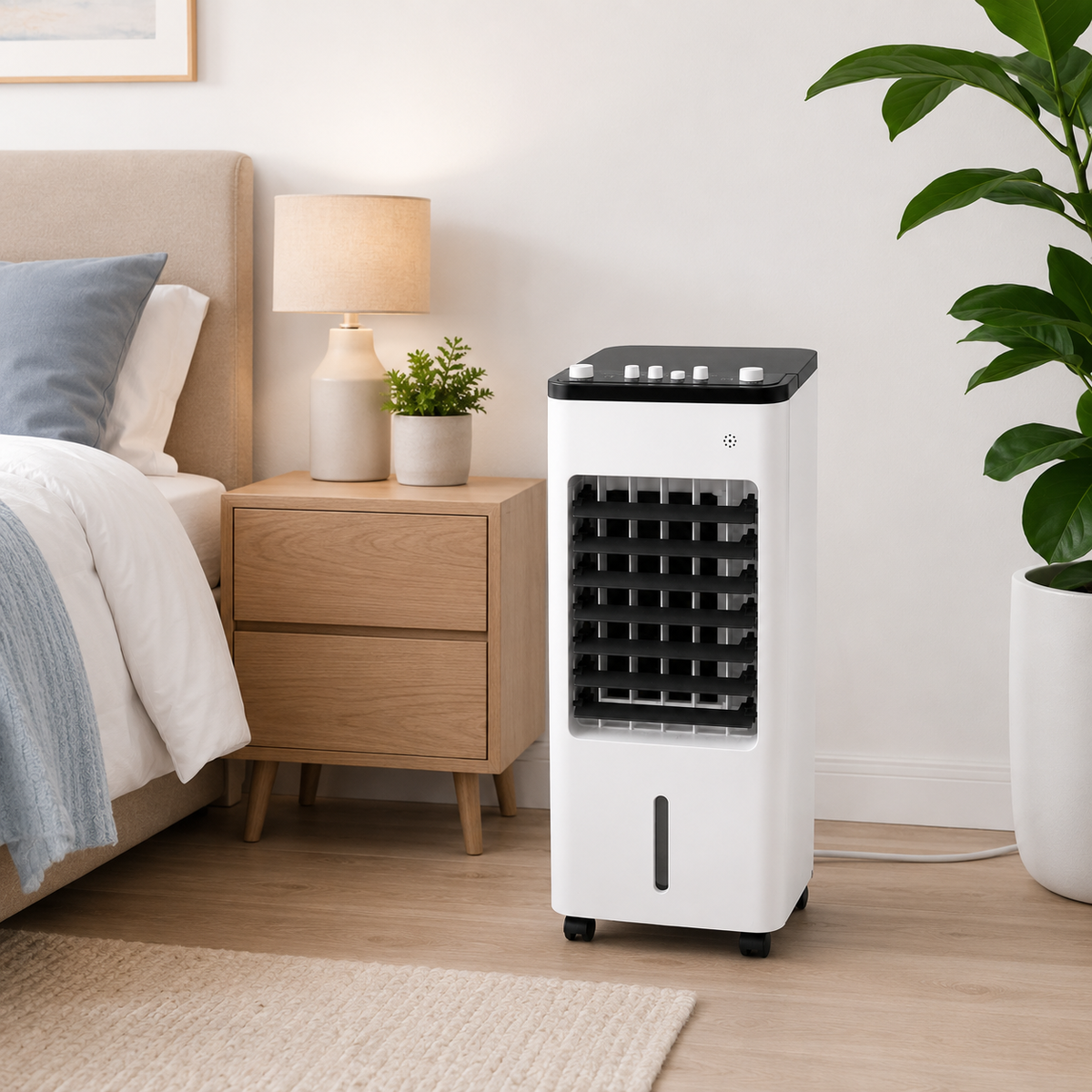 Mobiele Airconditioner en Koeler met Verdampingskoelventilator en Luchtbevochtigerfunctie