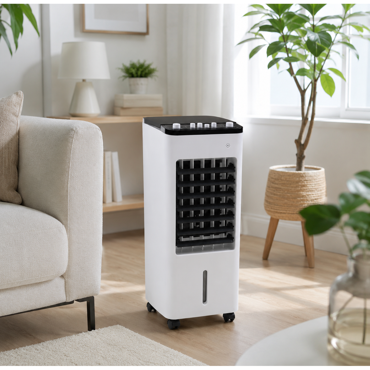 Mobiele Airconditioner en Koeler met Verdampingskoelventilator en Luchtbevochtigerfunctie