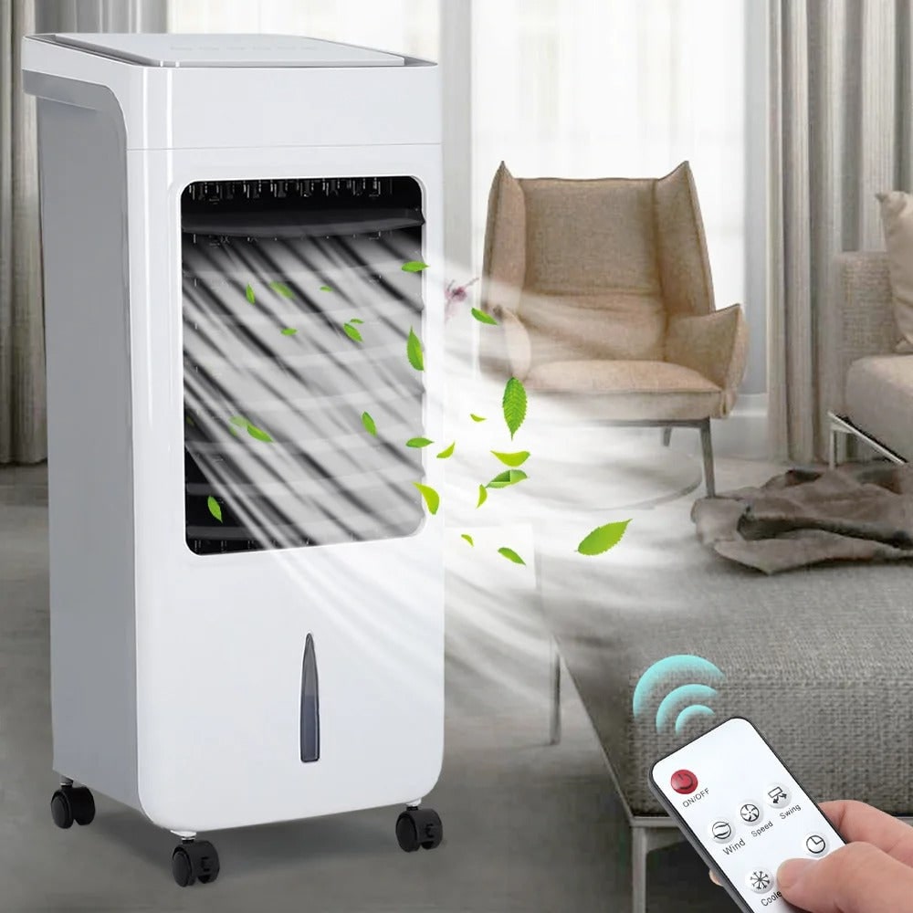 Mobiele Airconditioner met Afstandsbediening, Watertank van 6 Liter en Verdampingskoelpad
