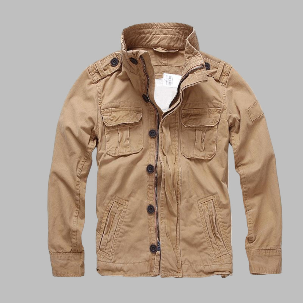 Militair jack met camouflageprint