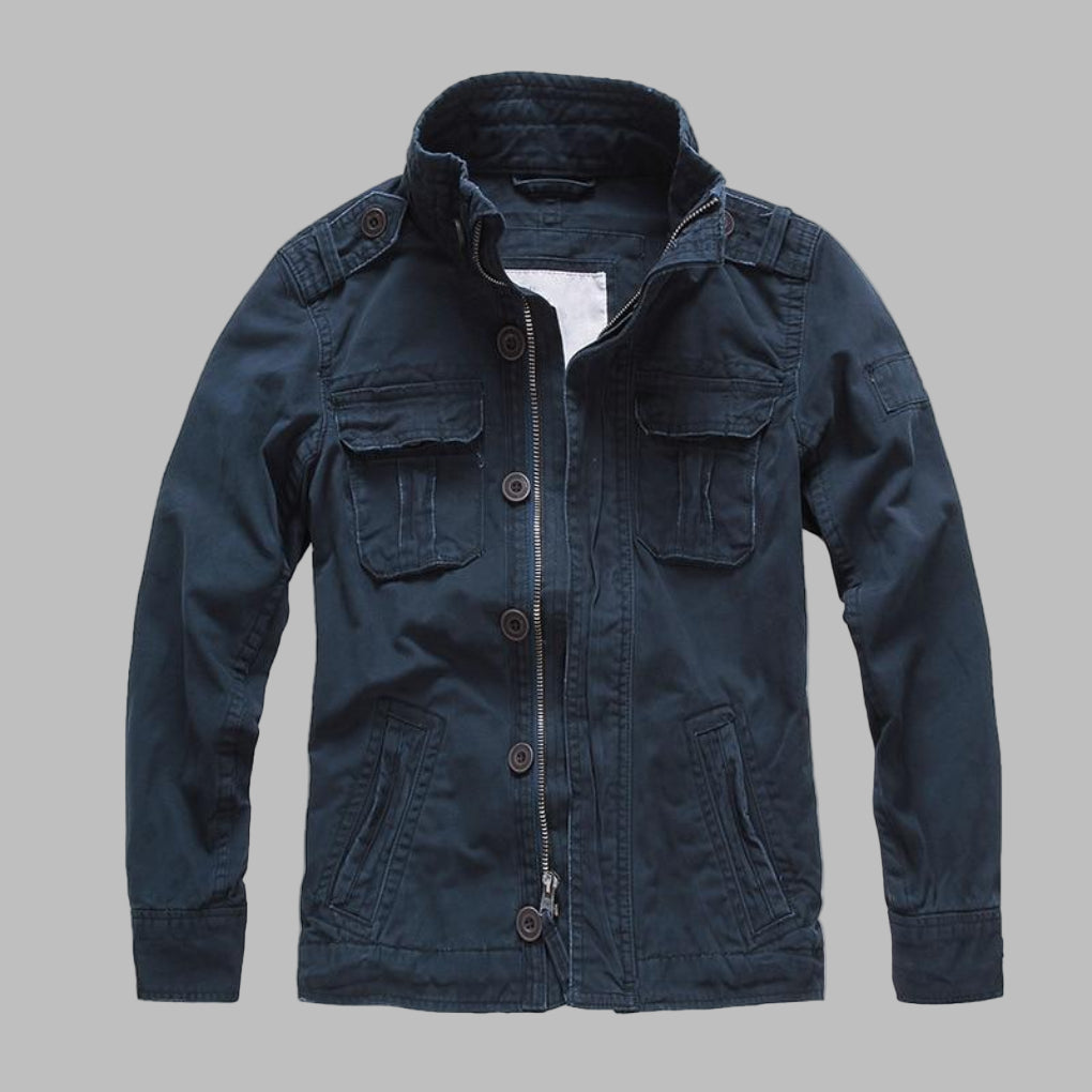 Militair jack met camouflageprint