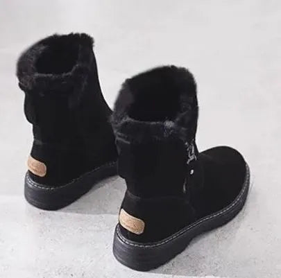 Rania snowboots voor dames met imitatiebontvoering