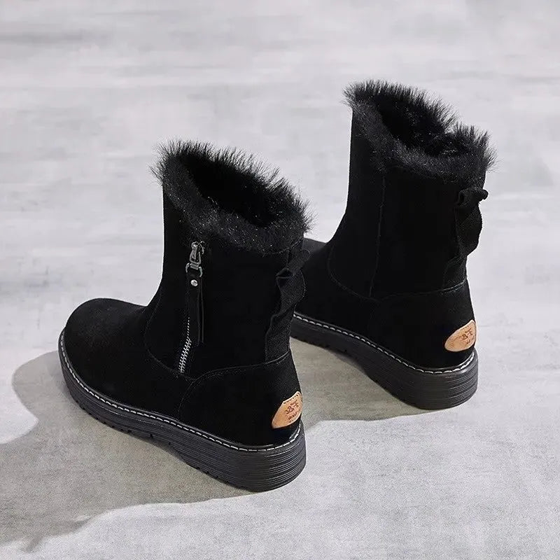 Rania snowboots voor dames met imitatiebontvoering