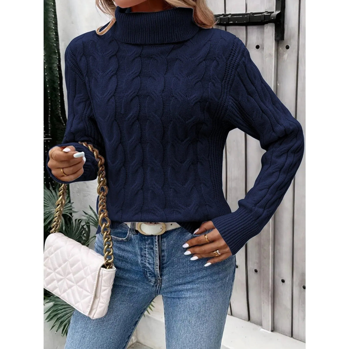 Ravenna grofgebreide coltrui voor dames