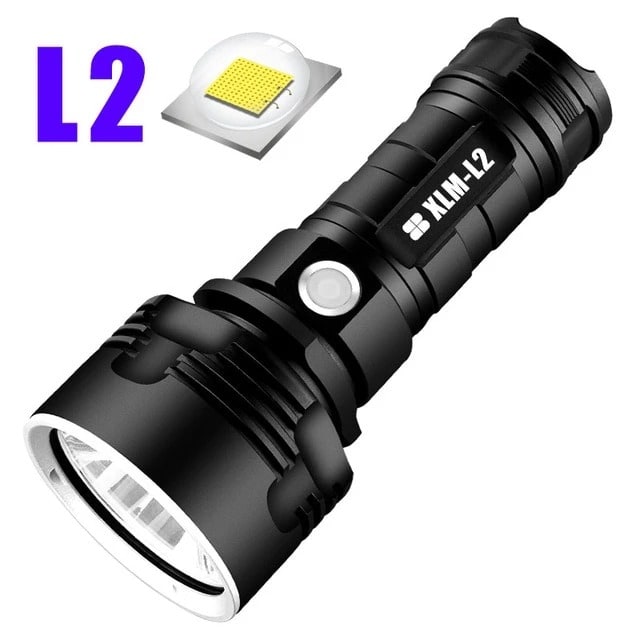 Oplaadbare LED-zaklamp en lantaarn met hoge lumenopbrengst, aluminiumlegeringsbehuizing en tactisch ontwerp