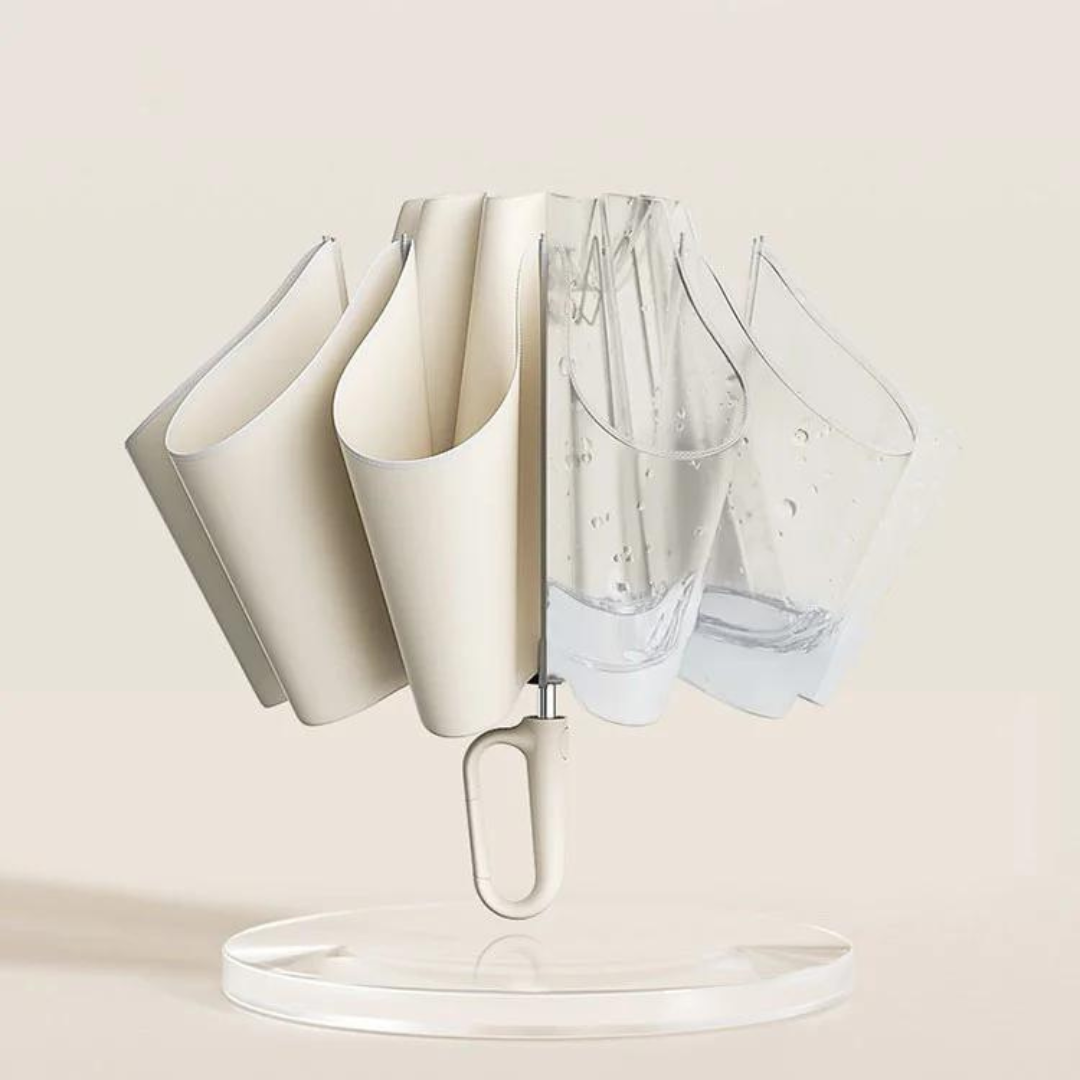 Windbestendige paraplu met reflecterend ontwerp