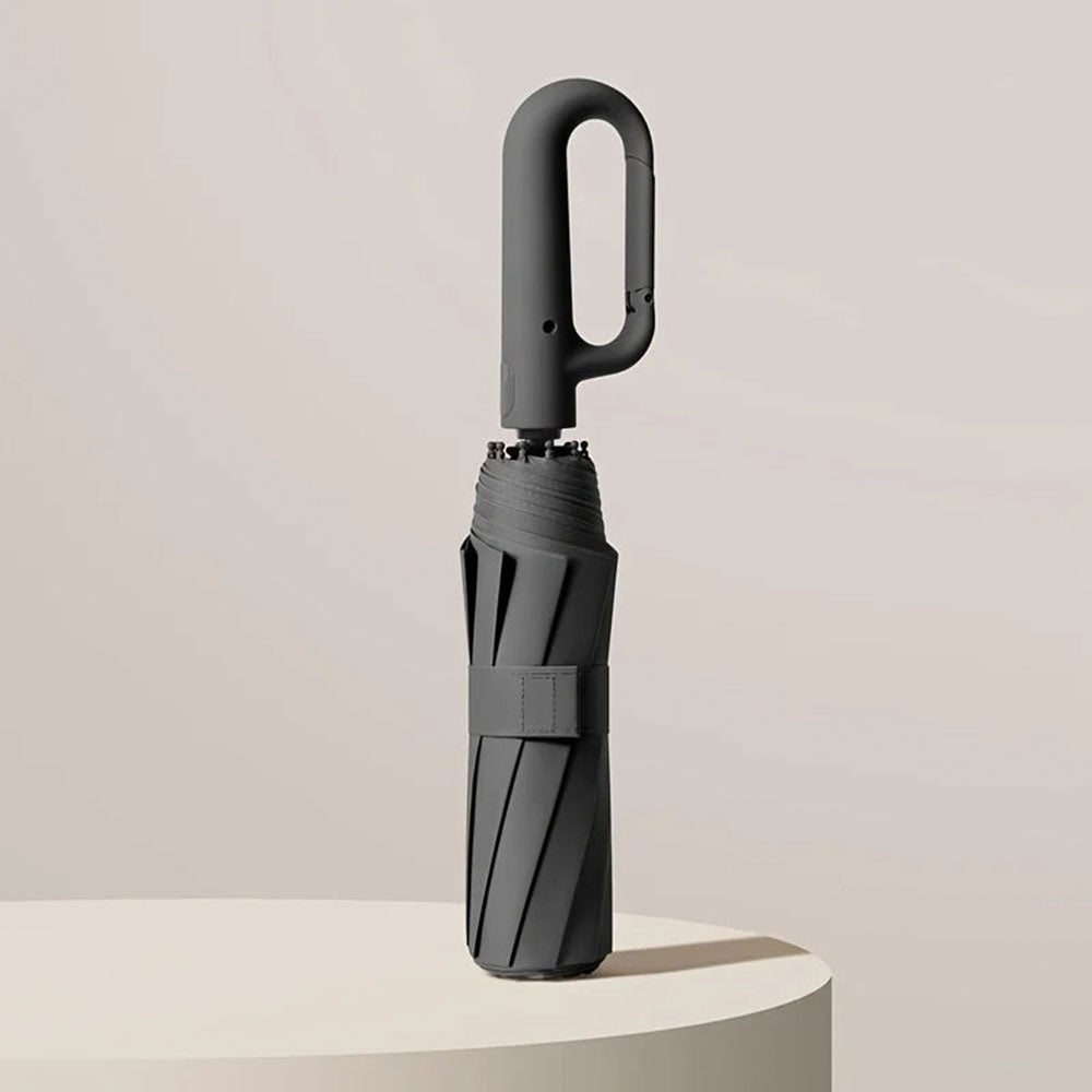 Windbestendige Repel reisparaplu met UV-bescherming, compact opvouwbaar ontwerp en karabijnhaak