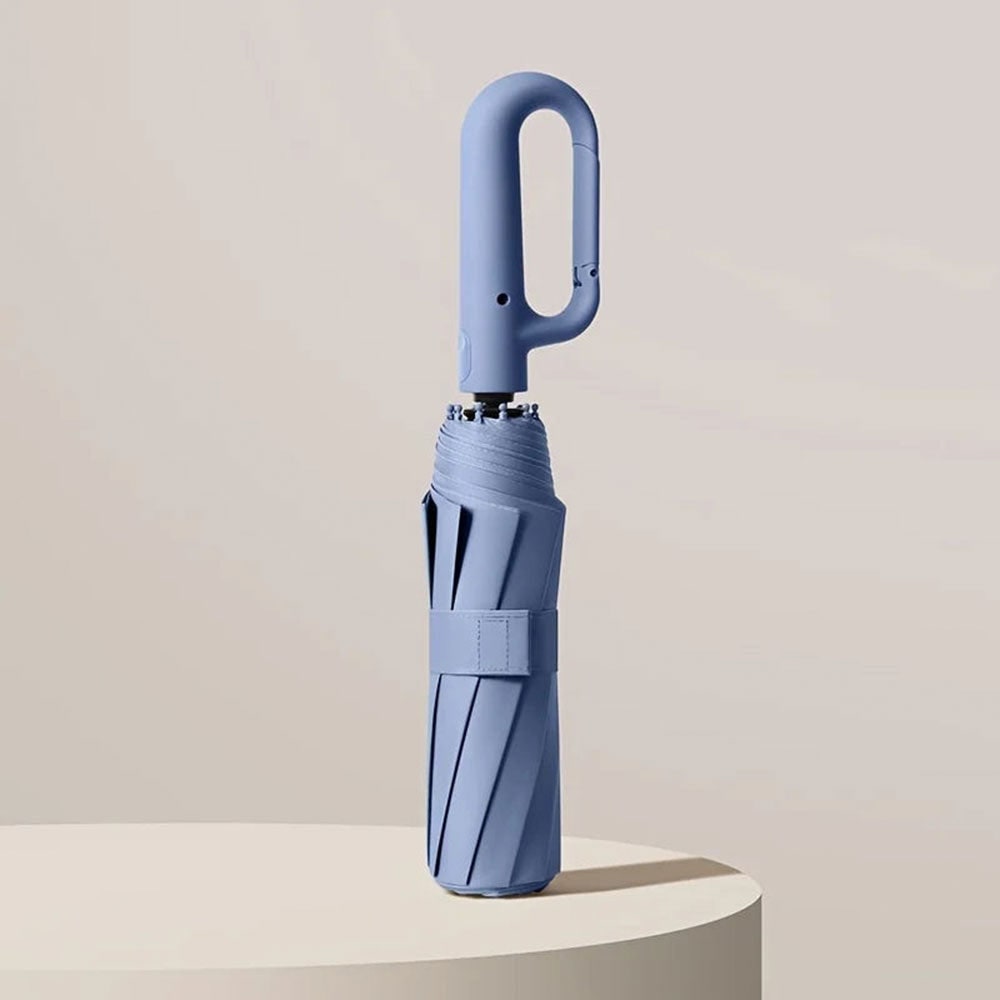 Windbestendige Repel reisparaplu met UV-bescherming, compact opvouwbaar ontwerp en karabijnhaak