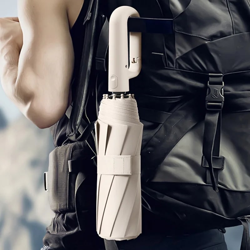 Windbestendige Repel reisparaplu met UV-bescherming, compact opvouwbaar ontwerp en karabijnhaak