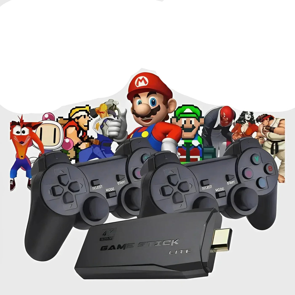 Retro-spelconsole stick draadloos HDMI-dongle draagbaar 2 controllers gaming