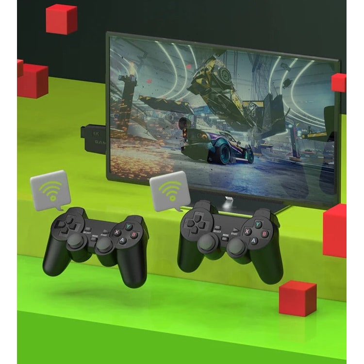 Retro-spelconsole stick draadloos HDMI-dongle draagbaar 2 controllers gaming