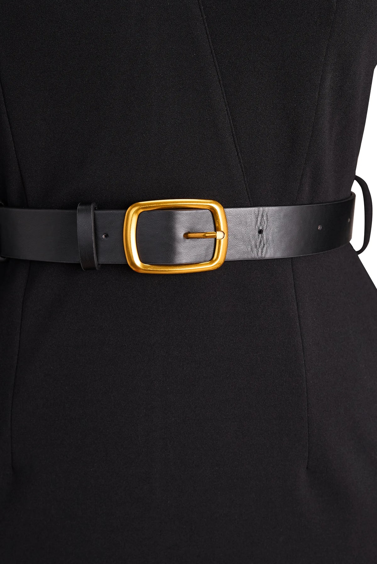 Rosamond midijurk met riem, V-hals en lange mouwen voor dames