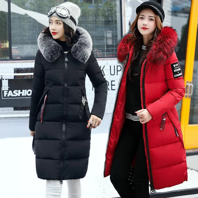 Khloe – Dames Winter Parka met Bontkraag