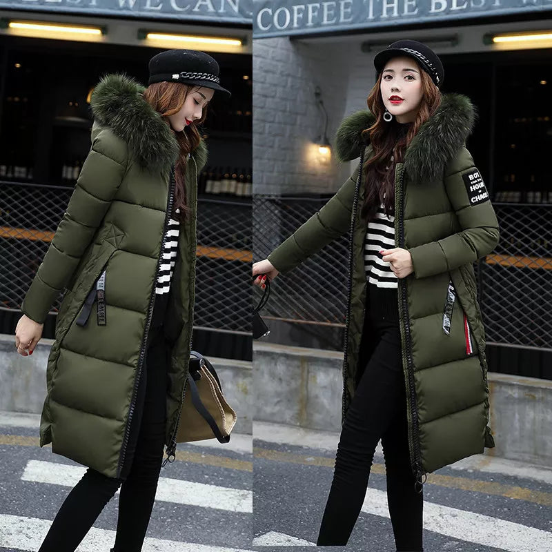 Khloe – Dames Winter Parka met Bontkraag