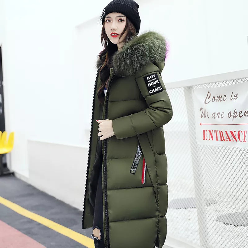 Khloe – Dames Winter Parka met Bontkraag