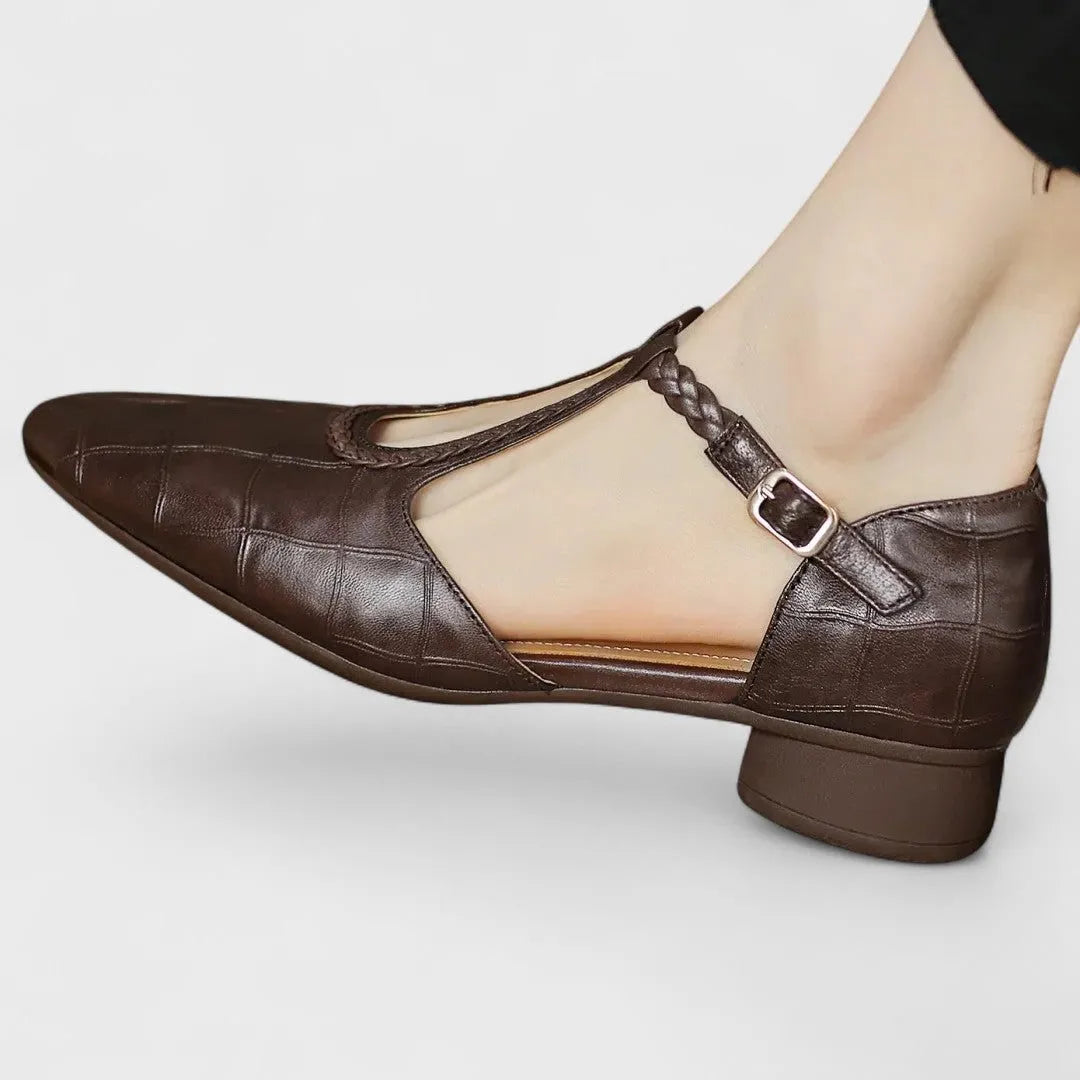 Sadia leren Mary Jane-loafers voor dames