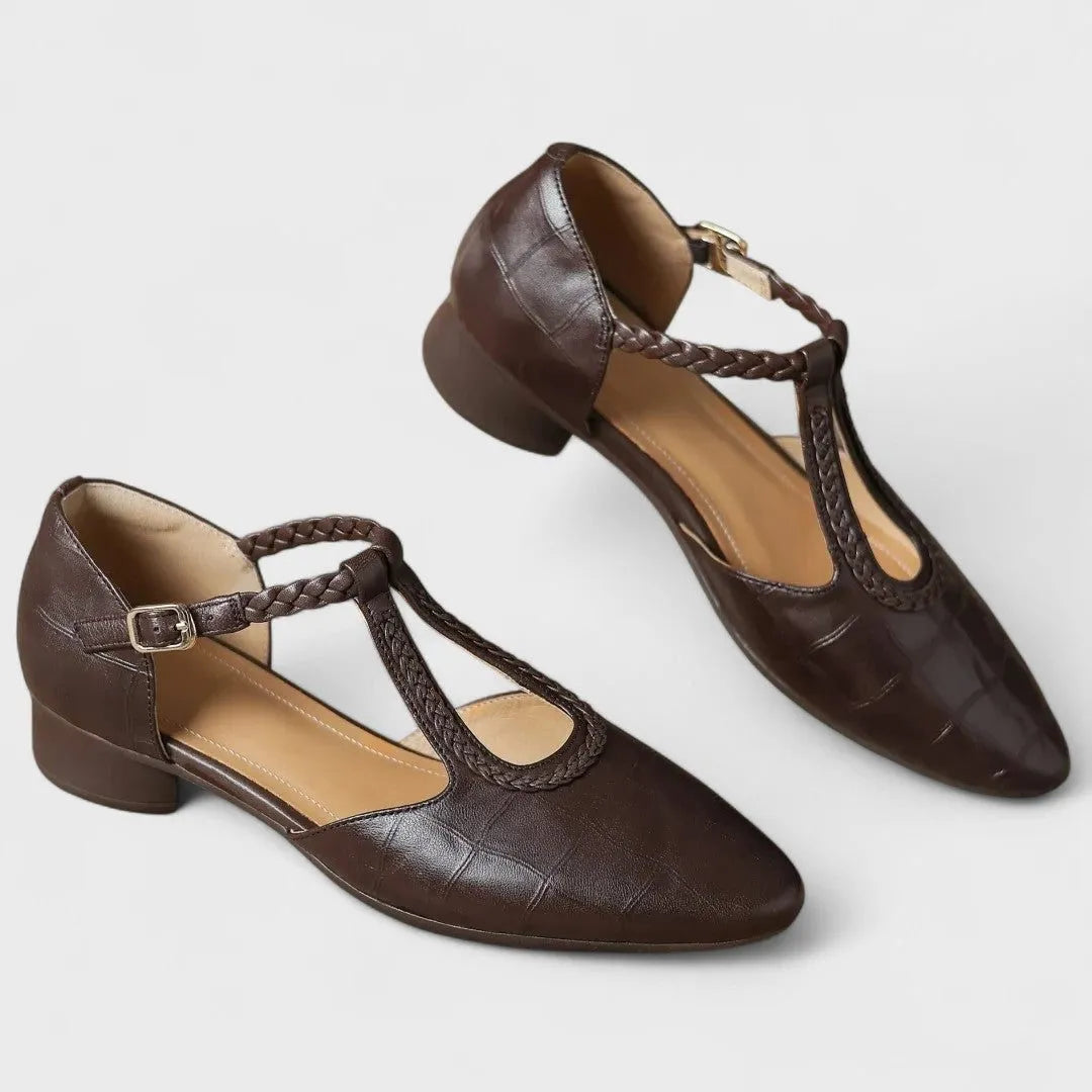 Sadia leren Mary Jane-loafers voor dames