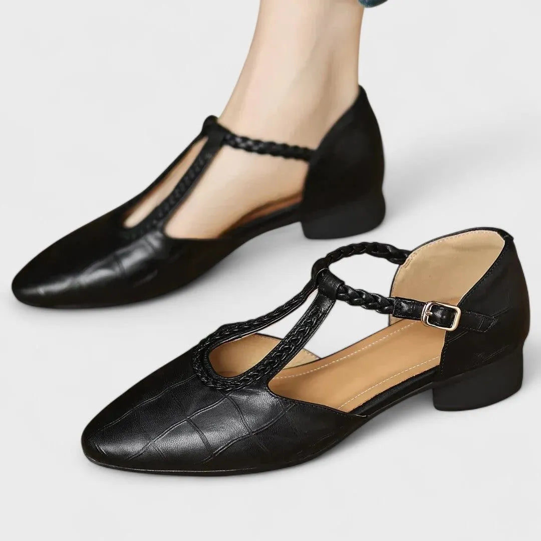 Sadia leren Mary Jane-loafers voor dames