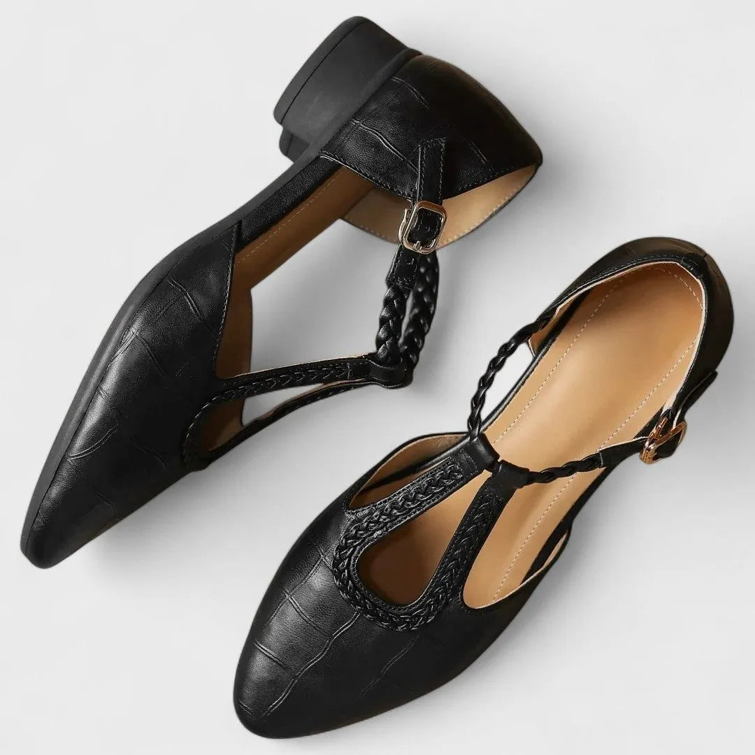 Sadia leren Mary Jane-loafers voor dames