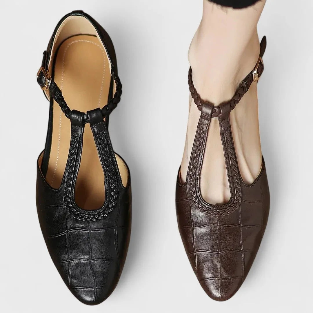Sadia leren Mary Jane-loafers voor dames