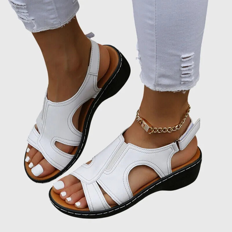 Samara plateausandalen met open neus voor dames