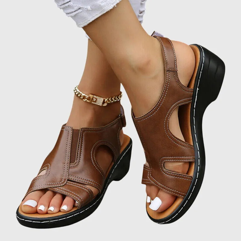 Samara plateausandalen met open neus voor dames