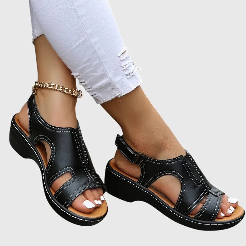 Samara plateausandalen met open neus voor dames