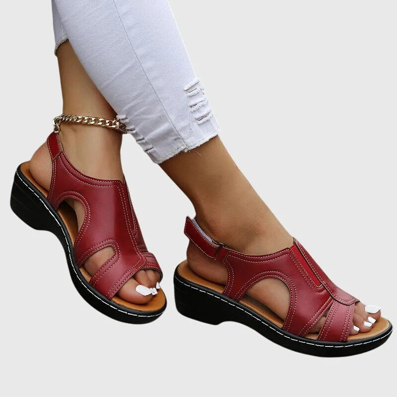 Samara plateausandalen met open neus voor dames