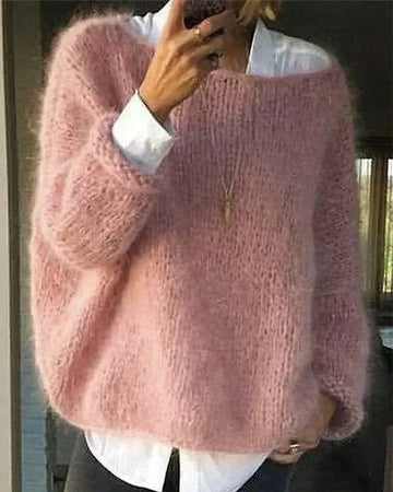 Saraid oversized gebreide mohairtrui voor dames
