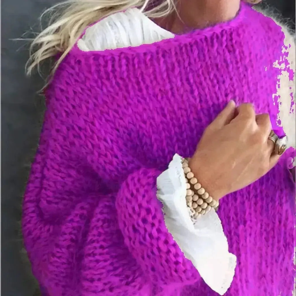 Saraid oversized gebreide mohairtrui voor dames
