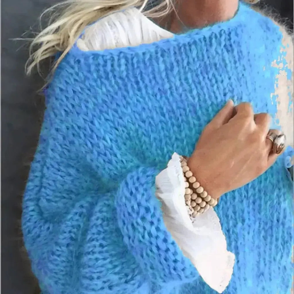 Saraid oversized gebreide mohairtrui voor dames