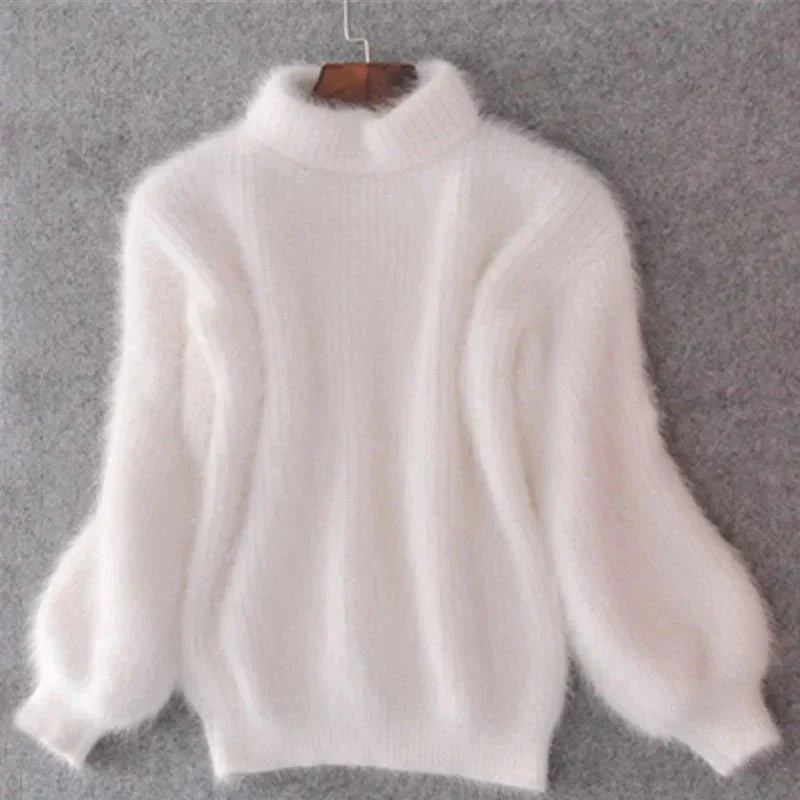 Fluffy gebreide coltrui voor dames