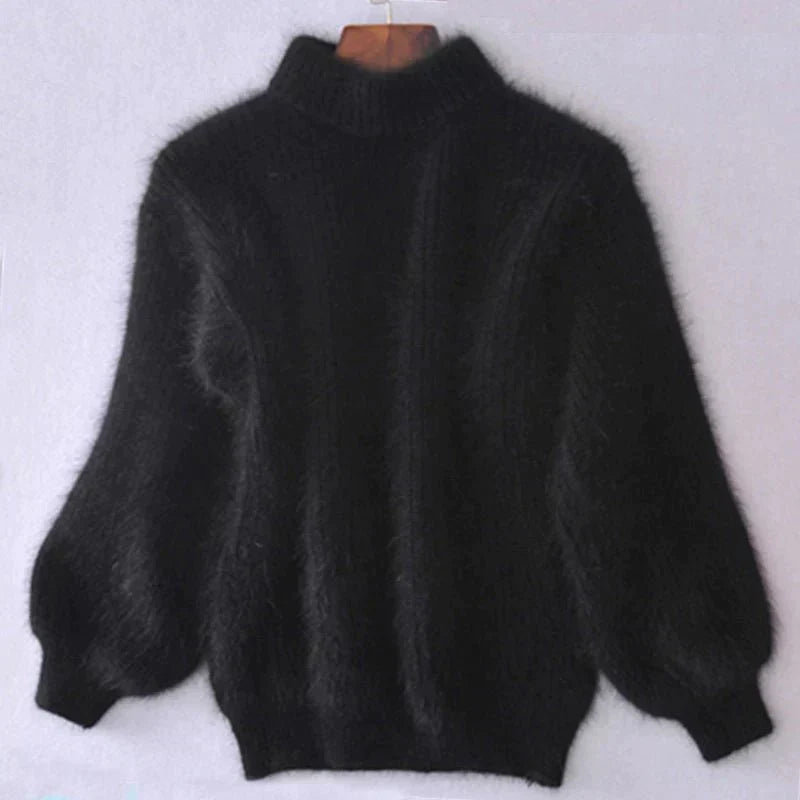 Fluffy gebreide coltrui voor dames