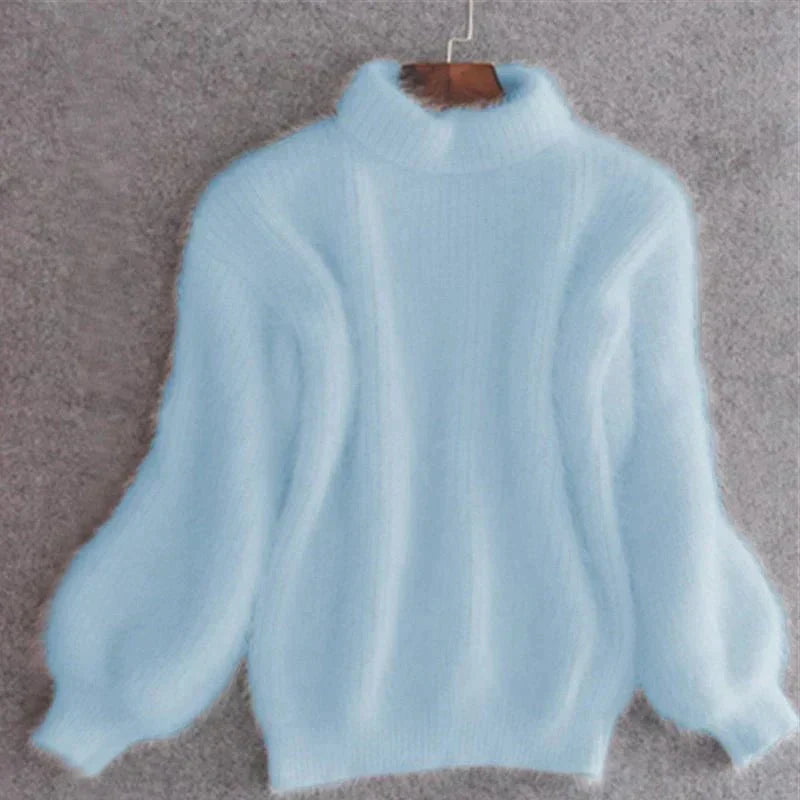 Fluffy gebreide coltrui voor dames