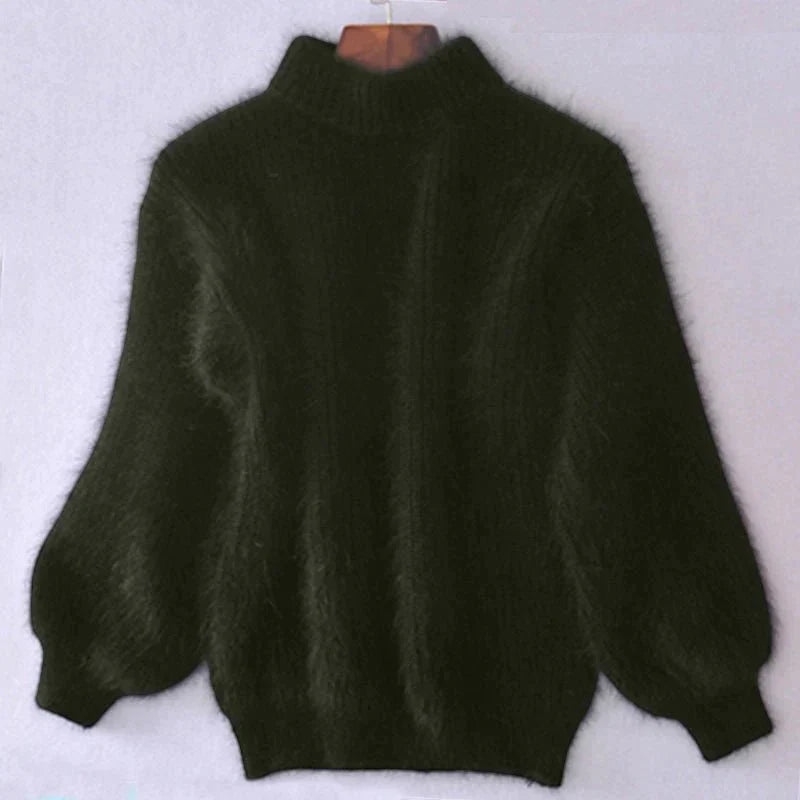 Fluffy gebreide coltrui voor dames
