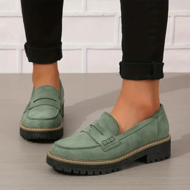 Orthopedische comfortloafers met gevoerde plateauzool