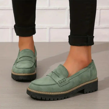 Orthopedische comfortloafers met gevoerde plateauzool