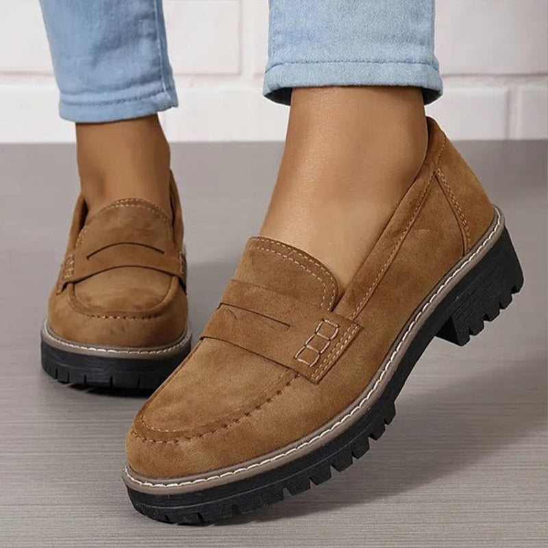 Orthopedische comfortloafers met gevoerde plateauzool