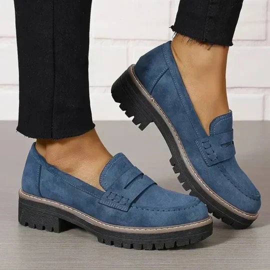 Orthopedische comfortloafers met gevoerde plateauzool