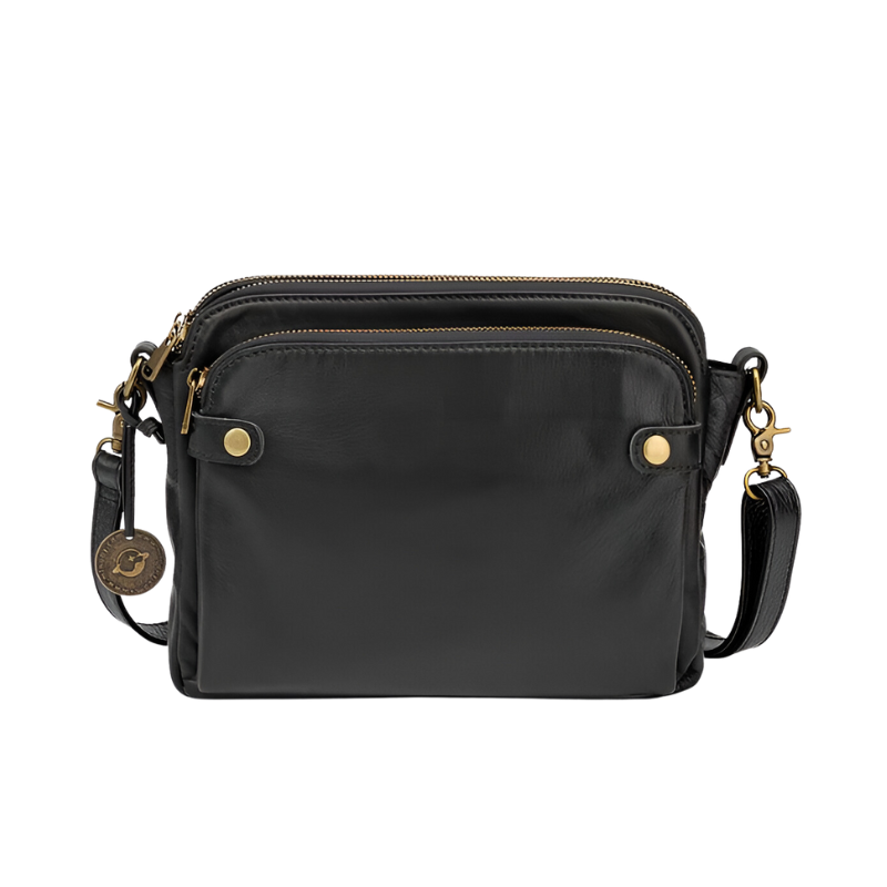 Elegante Leren Crossbody Schoudertas - Verfijning & Ruimte