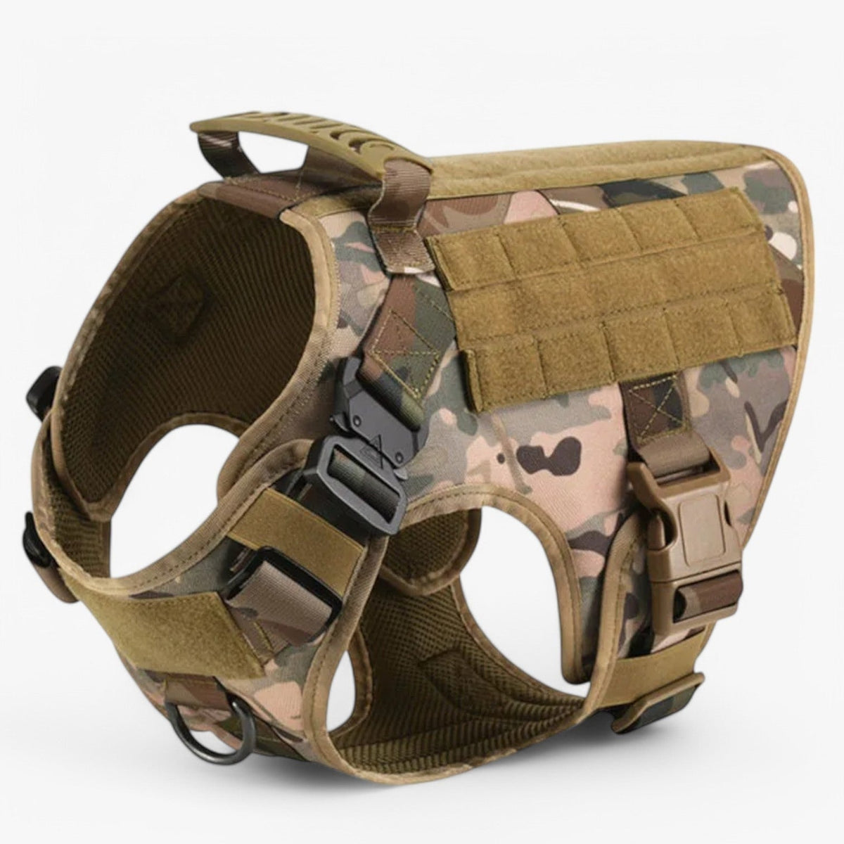 Tactisch hondentuig vest met controlehandvat en voorclip voor training