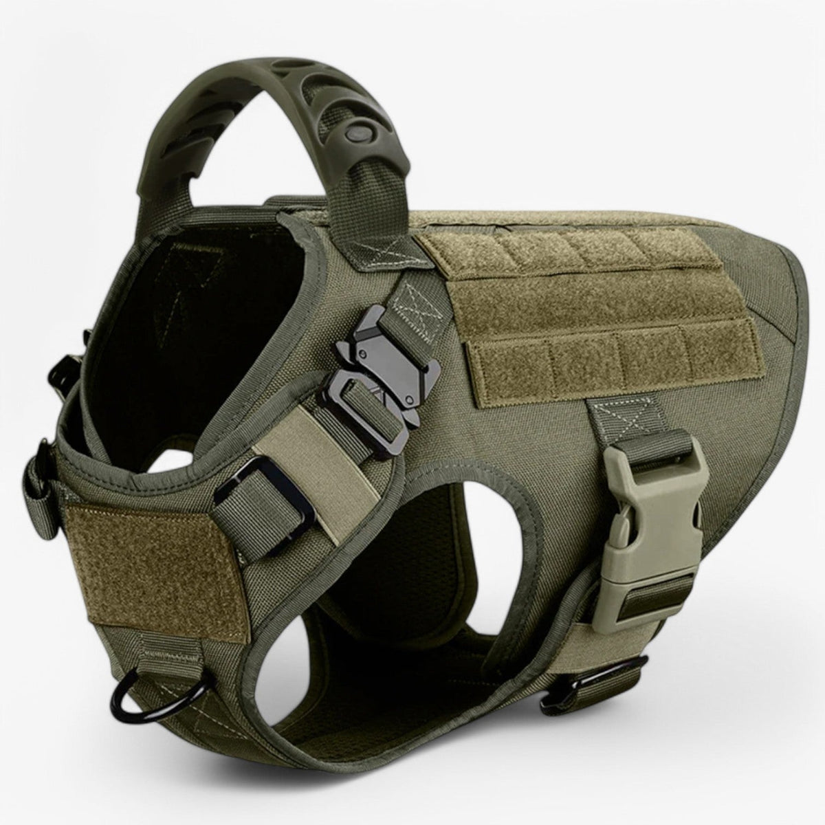 Tactisch hondentuig vest met controlehandvat en voorclip voor training
